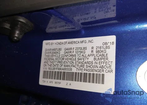 2019 Acura Tlx Tech A-Spec Pkgs z USA, uszkodzony, nr VIN 19UUB1F66KA003335